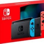 Nintendo Switch with Neon Blue and Neon Red Joy-Con